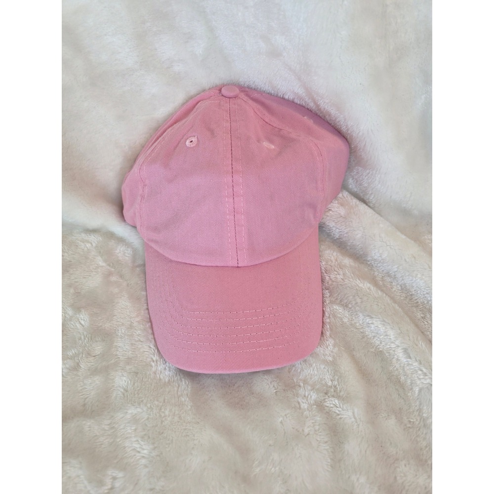 Solid Pink Cotton Baseball Cap Casual Everyday‎ Adjustable Strap